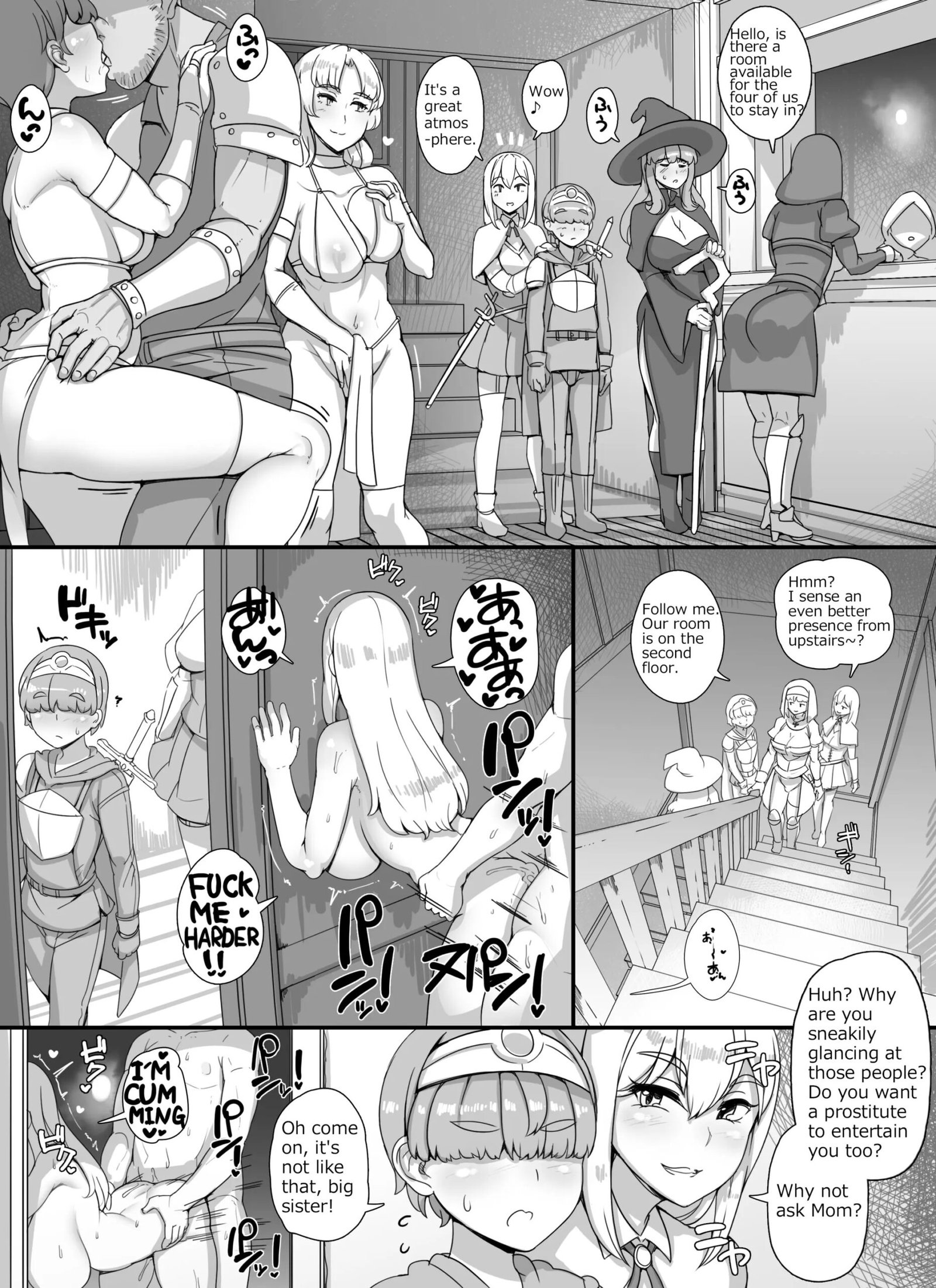 shota hero succubus harem doujin - Shota Hero's Mother Sister Aunt Succubus Harem Party preview 1